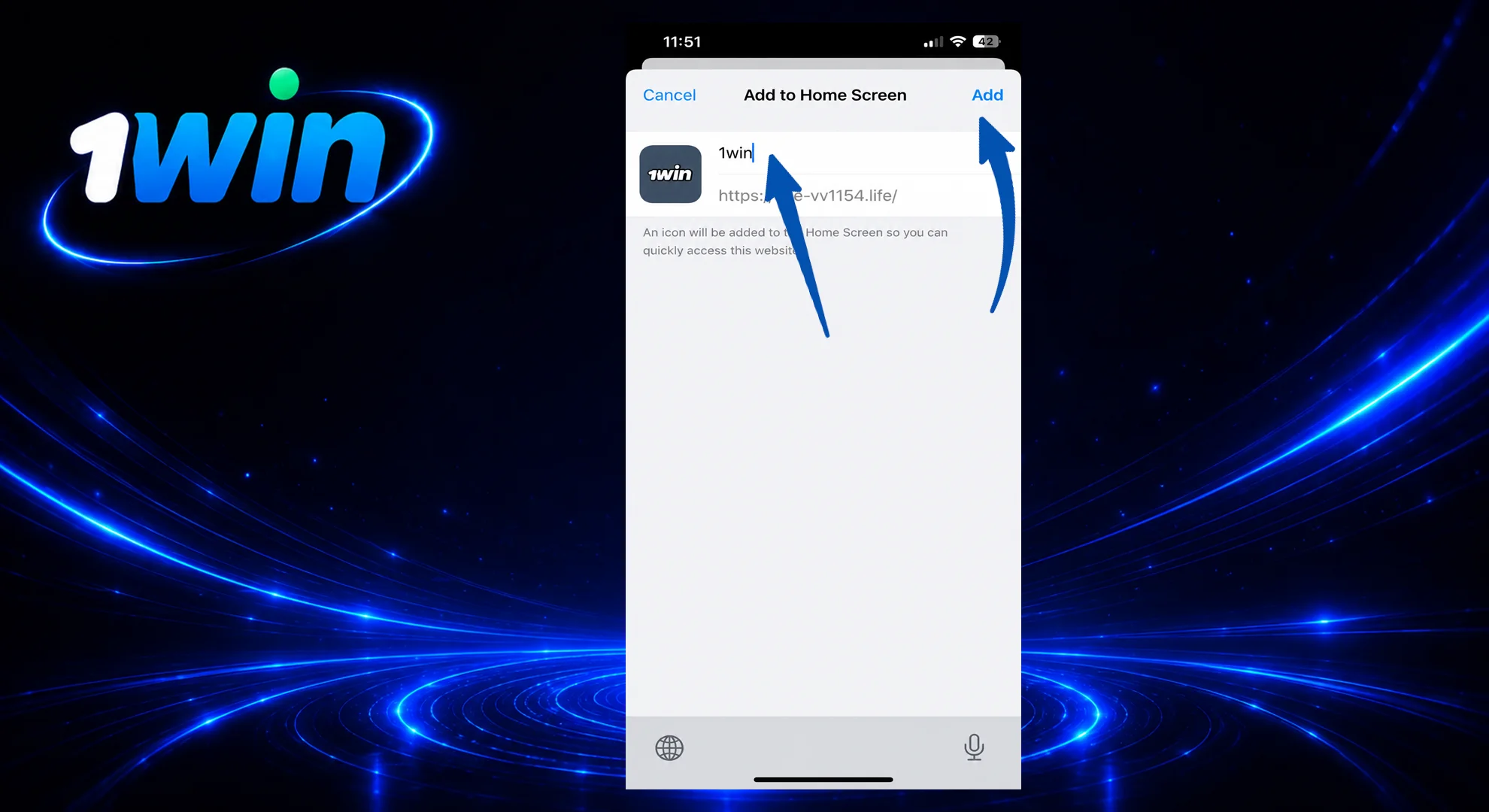 Edit the name if desired, then tap Add in the top-right corner.
