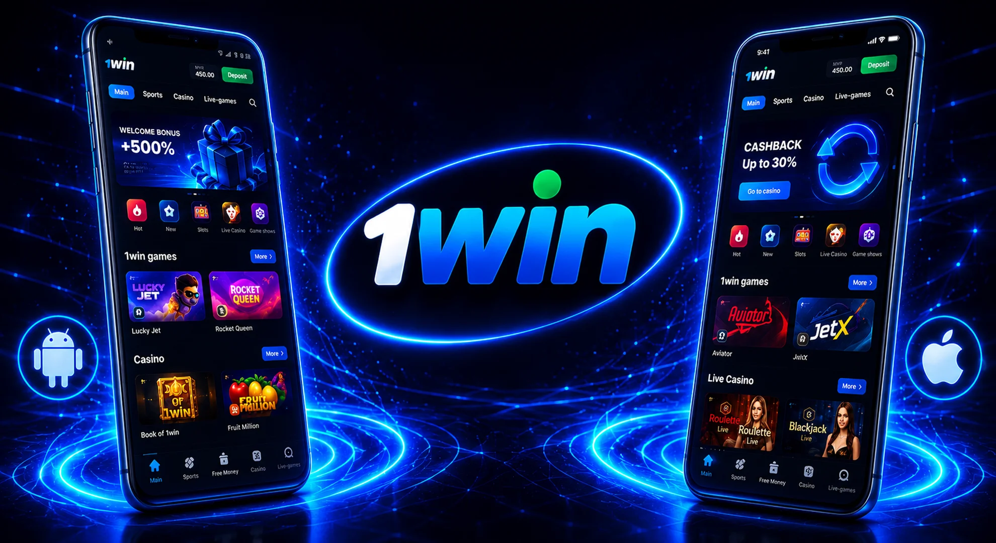1win app download APK Android iOS Malaysia mobile casino
