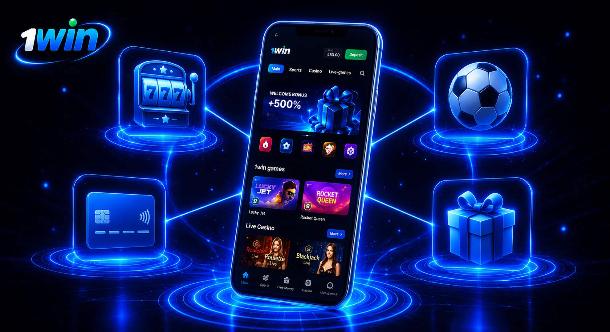 1win app casino games sports betting deposits Malaysia